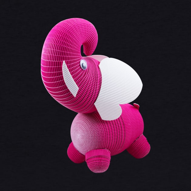 The pink elephant by Crazy_Paper_Fashion